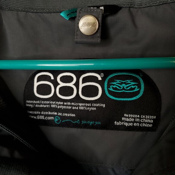 686 x Scion Women's Zip Up Jacket Two Tone Gray Blue Size Medium - Picture 5 of 12